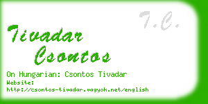tivadar csontos business card